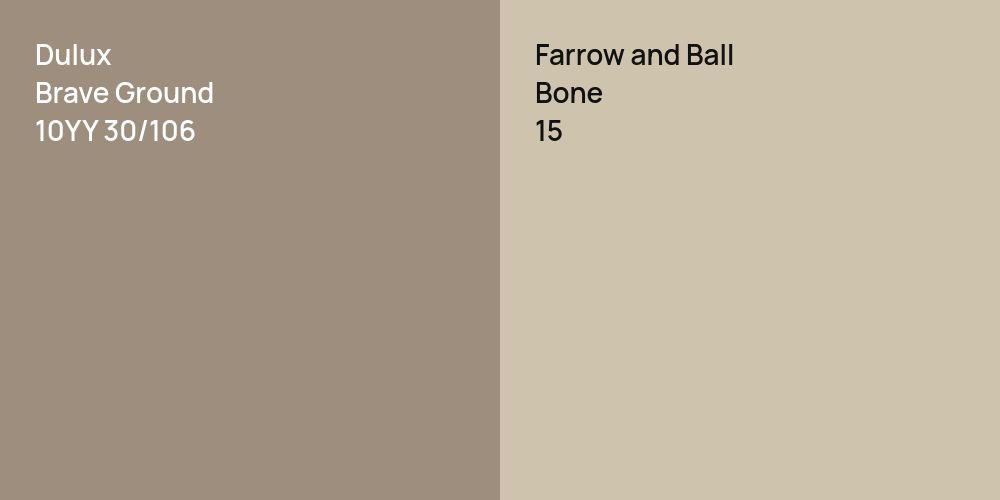 Dulux Brave Ground vs. Farrow and Ball Bone