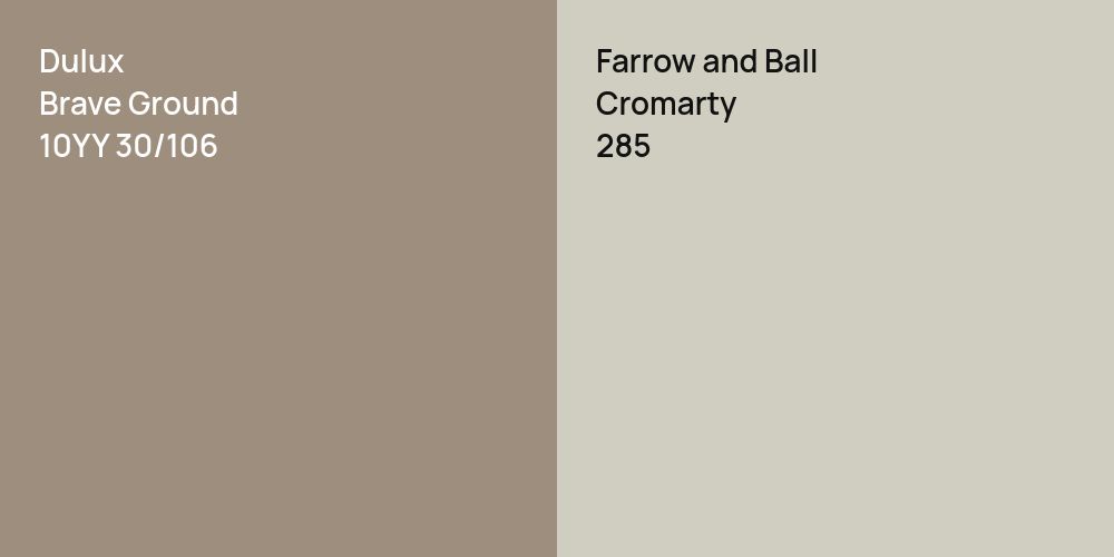 Dulux Brave Ground vs. Farrow and Ball Cromarty