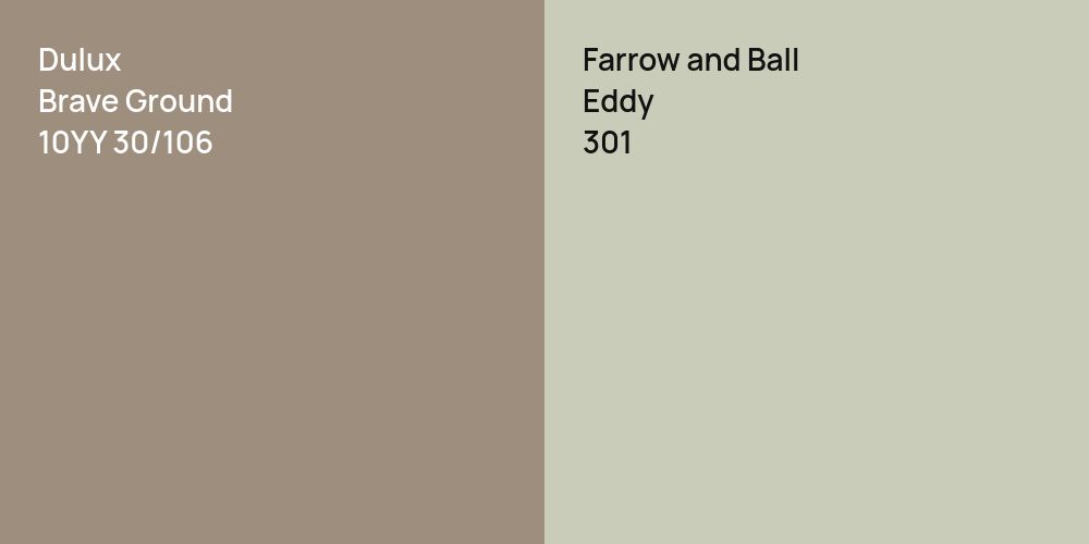 Dulux Brave Ground vs. Farrow and Ball Eddy