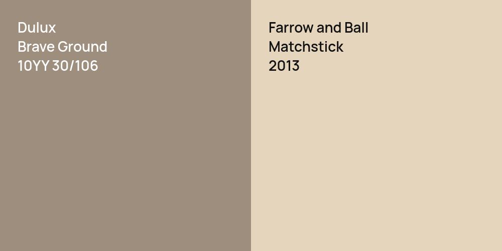 Dulux Brave Ground vs. Farrow and Ball Matchstick