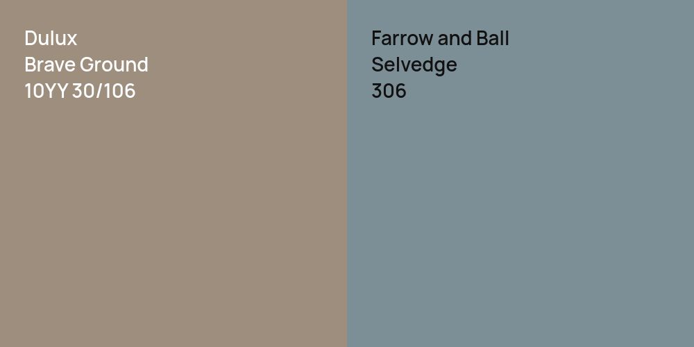 Dulux Brave Ground vs. Farrow and Ball Selvedge