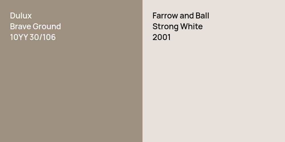 Dulux Brave Ground vs. Farrow and Ball Strong White