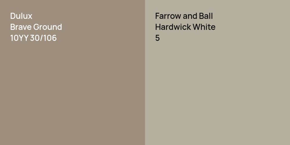 Dulux Brave Ground vs. Farrow and Ball Hardwick White