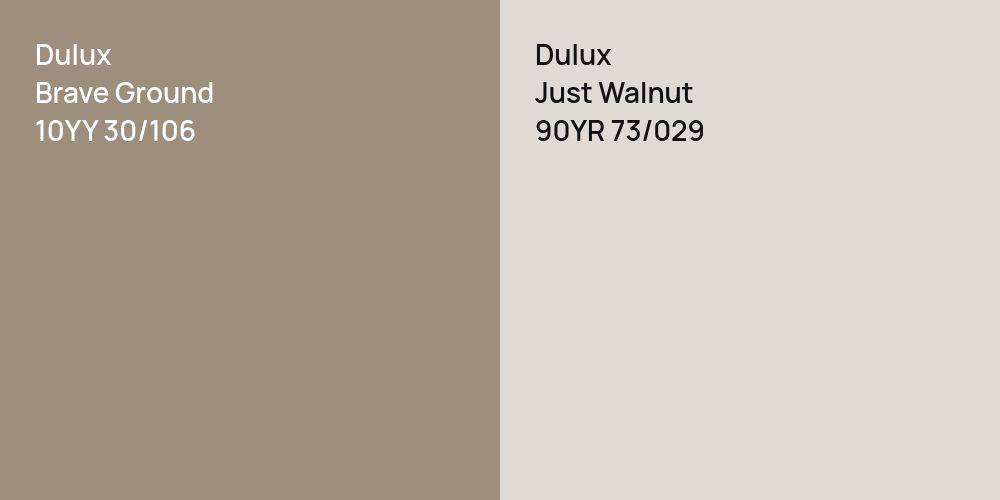 Dulux Brave Ground vs. Dulux Just Walnut