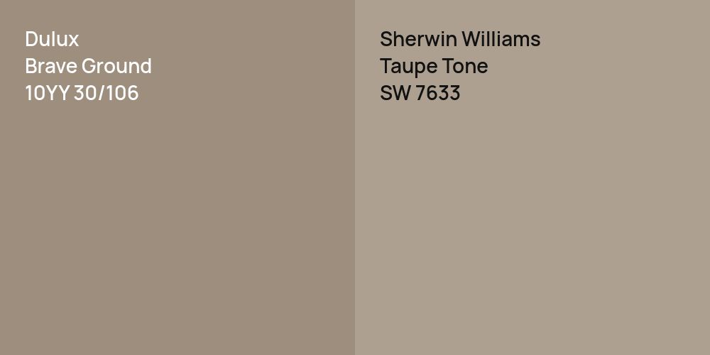 Dulux Brave Ground vs. Sherwin Williams Taupe Tone