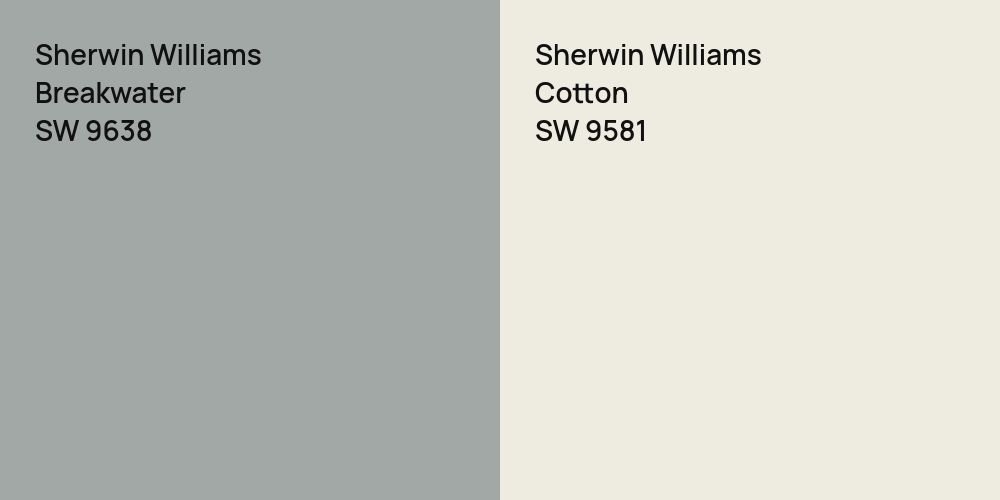 Sherwin Williams Breakwater vs. Sherwin Williams Cotton