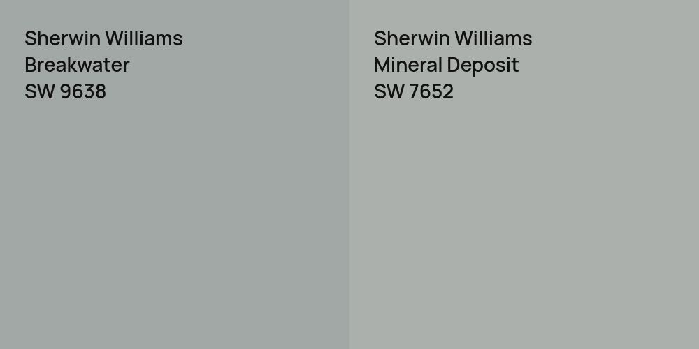 Sherwin Williams Breakwater vs. Sherwin Williams Mineral Deposit