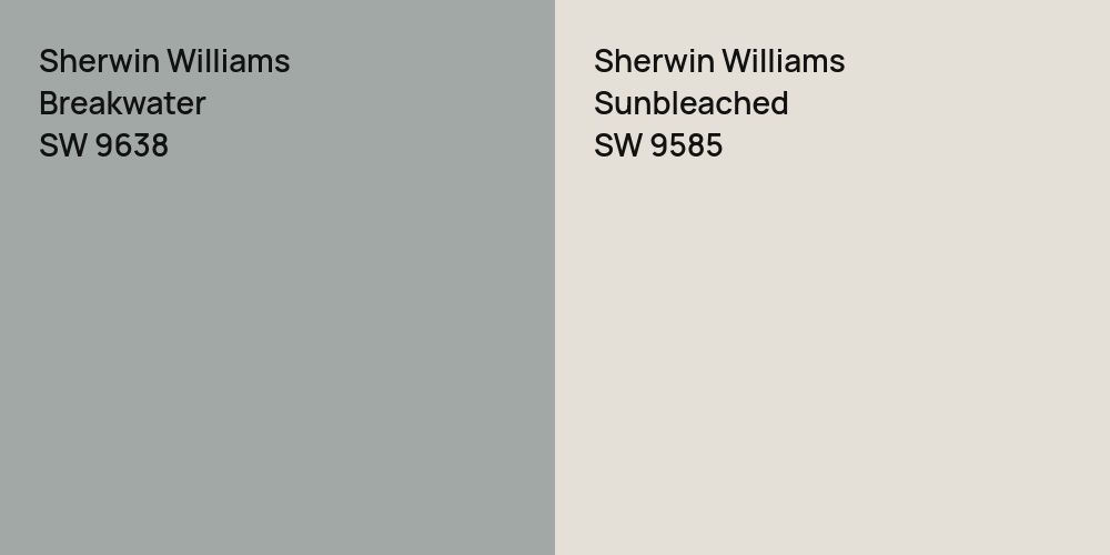 Sherwin Williams Breakwater vs. Sherwin Williams Sunbleached