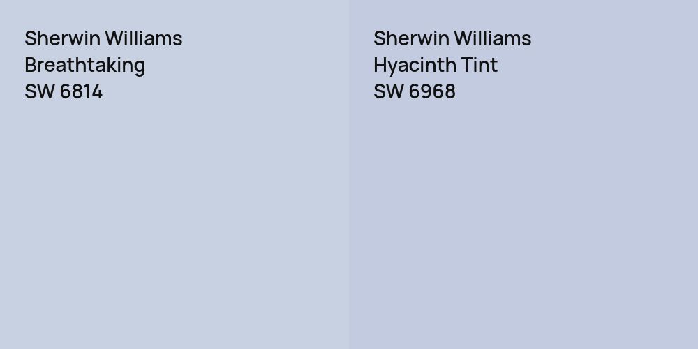 Sherwin Williams Breathtaking vs. Sherwin Williams Hyacinth Tint