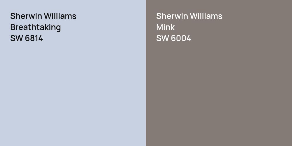 Sherwin Williams Breathtaking vs. Sherwin Williams Mink