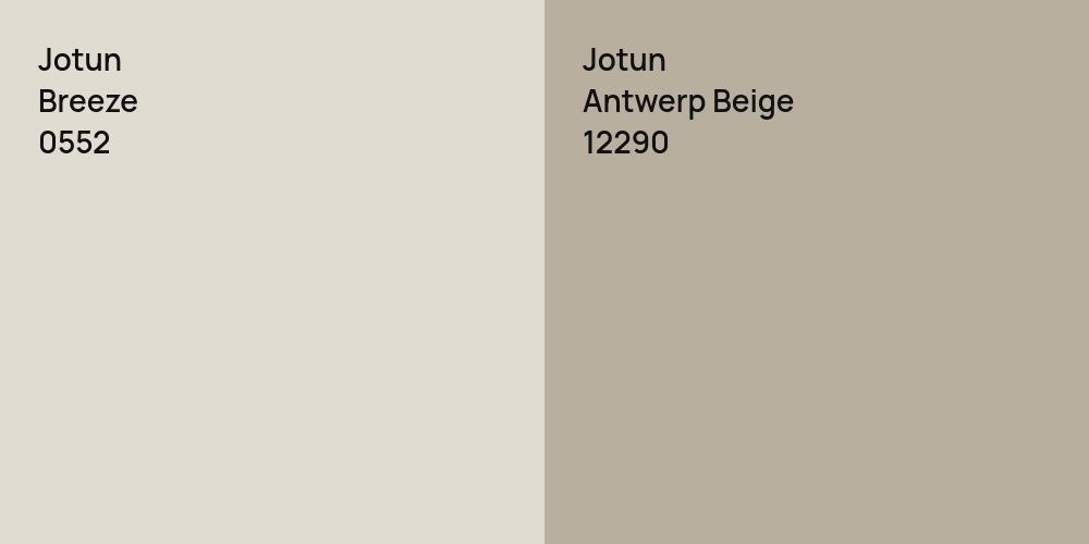 Jotun Breeze vs. Jotun Antwerp Beige