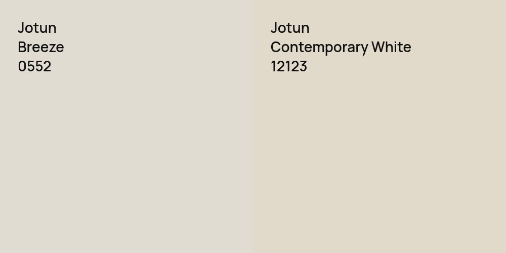 Jotun Breeze vs. Jotun Contemporary White