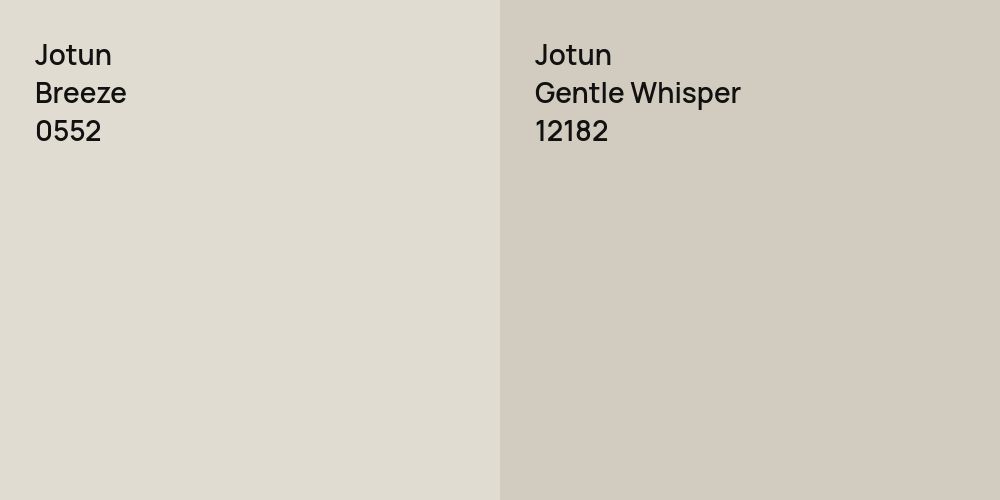 Jotun Breeze vs. Jotun Gentle Whisper