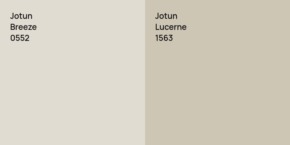 Jotun Breeze vs. Jotun Lucerne