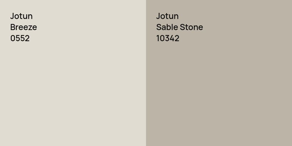 Jotun Breeze vs. Jotun Sable Stone