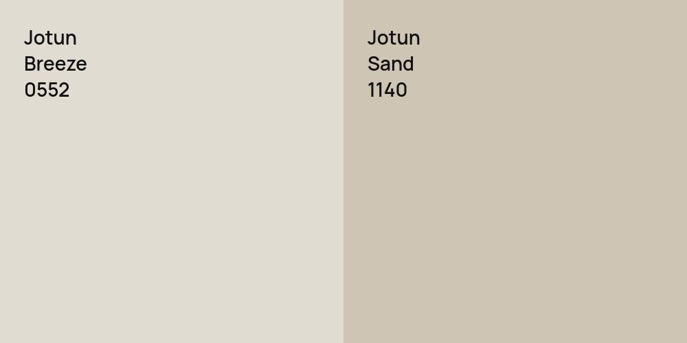 Jotun Breeze vs. Jotun Sand