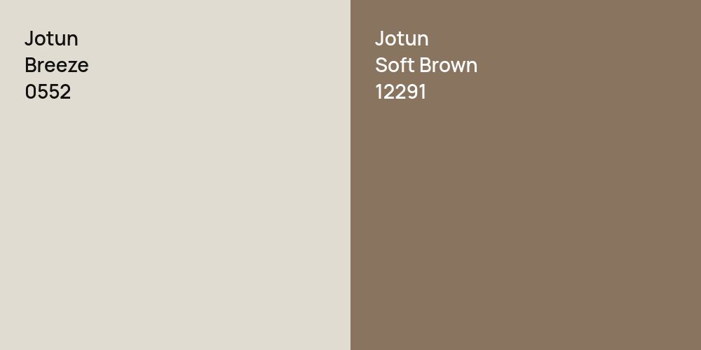 Jotun Breeze vs. Jotun Soft Brown