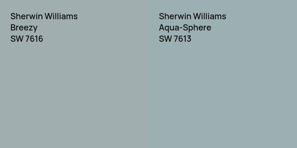 Sherwin Williams Breezy vs. Sherwin Williams Aqua-Sphere