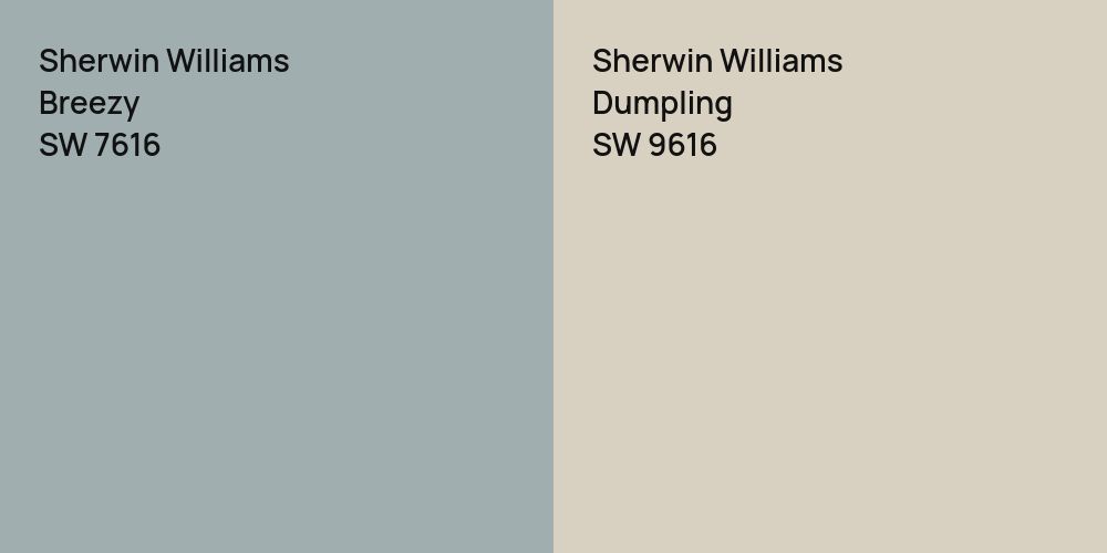 Sherwin Williams Breezy vs. Sherwin Williams Dumpling