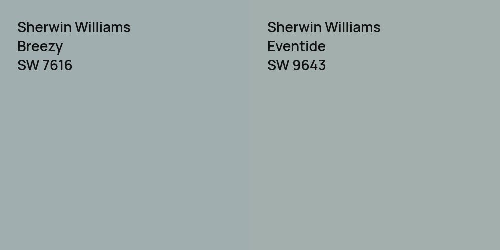 Sherwin Williams Breezy vs. Sherwin Williams Eventide