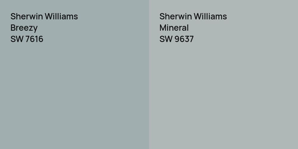 Sherwin Williams Breezy vs. Sherwin Williams Mineral