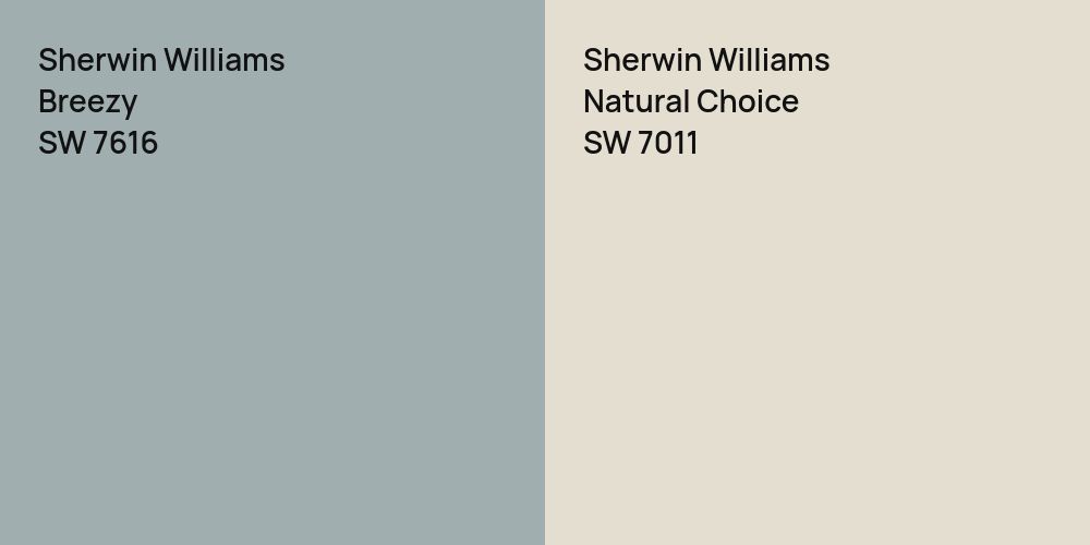 Sherwin Williams Breezy vs. Sherwin Williams Natural Choice