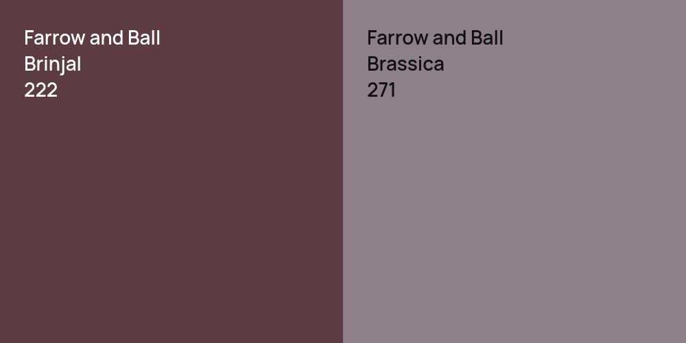 Farrow and Ball Brinjal vs. Farrow and Ball Brassica