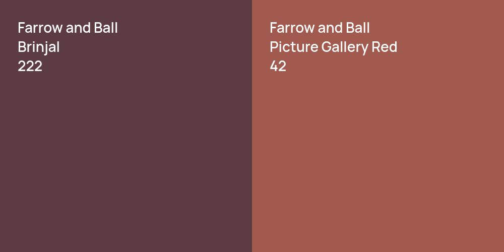 Farrow and Ball Brinjal vs. Farrow and Ball Picture Gallery Red