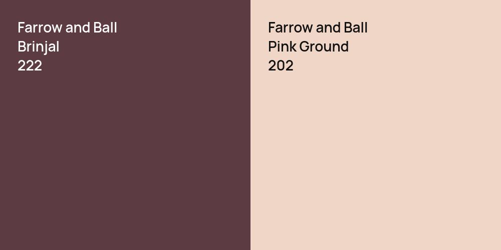 Farrow and Ball Brinjal vs. Farrow and Ball Pink Ground