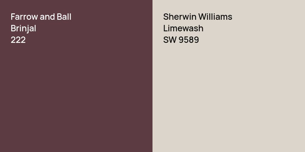 Farrow and Ball Brinjal vs. Sherwin Williams Limewash