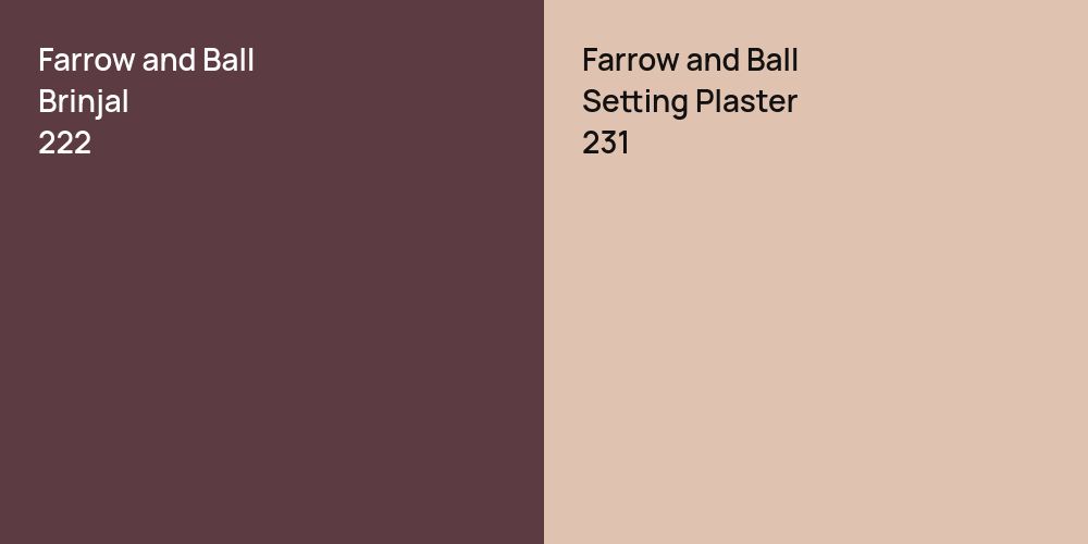 Farrow and Ball Brinjal vs. Farrow and Ball Setting Plaster