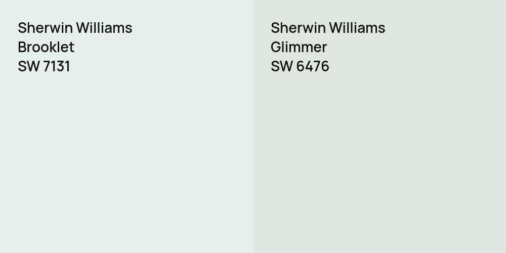 Sherwin Williams Brooklet vs. Sherwin Williams Glimmer