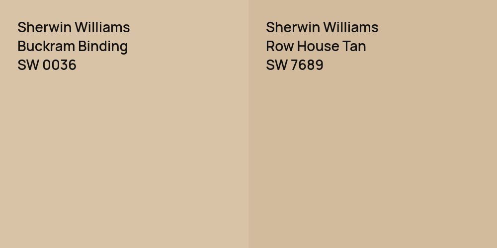 Sherwin Williams Buckram Binding vs. Sherwin Williams Row House Tan