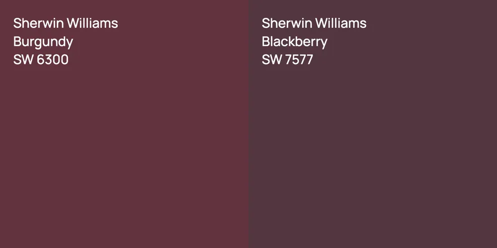 Sherwin Williams Burgundy vs. Sherwin Williams Blackberry