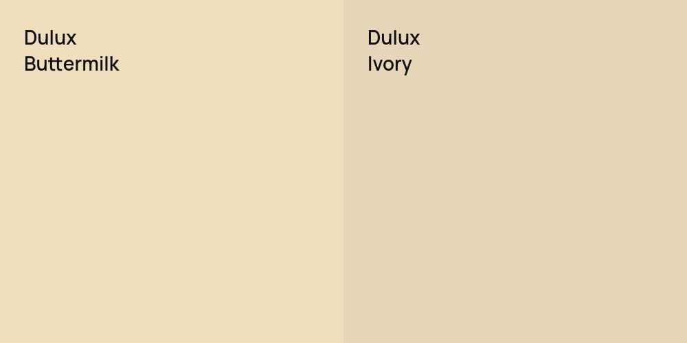 Dulux Buttermilk vs. Dulux Ivory