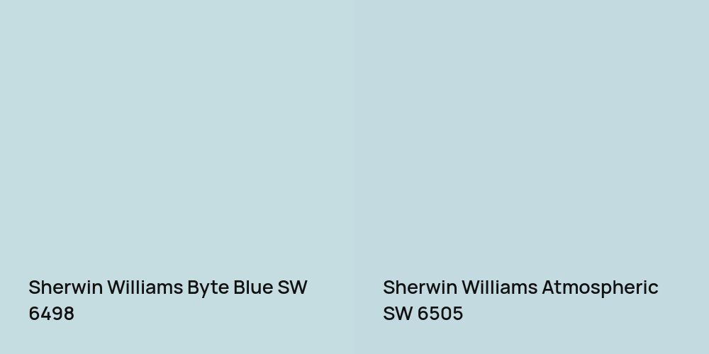 Sherwin Williams Byte Blue vs. Sherwin Williams Atmospheric