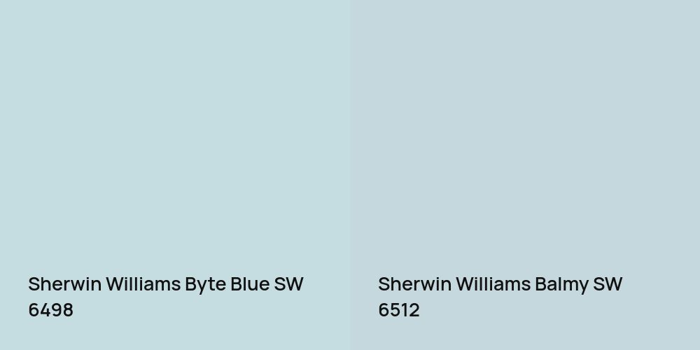 Sherwin Williams Byte Blue vs. Sherwin Williams Balmy