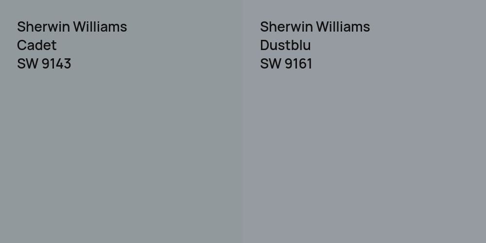 Sherwin Williams Cadet vs. Sherwin Williams Dustblu