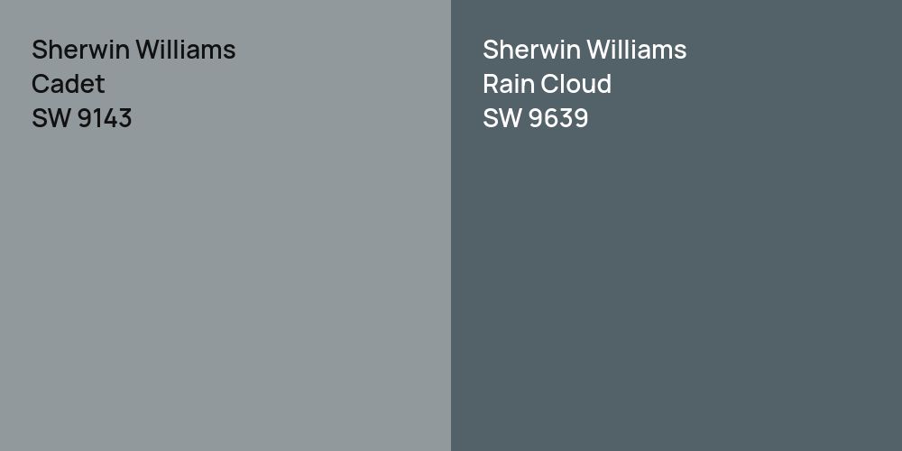 Sherwin Williams Cadet vs. Sherwin Williams Rain Cloud