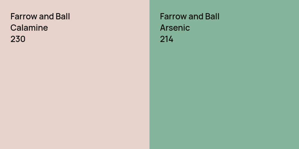 Farrow and Ball Calamine vs. Farrow and Ball Arsenic