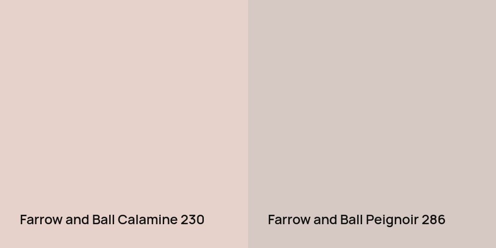 Farrow and Ball Calamine vs. Farrow and Ball Peignoir