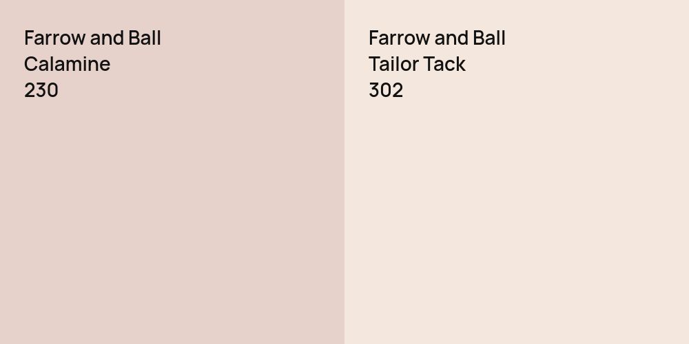 Farrow and Ball Calamine vs. Farrow and Ball Tailor Tack