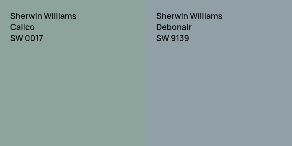 Sherwin Williams Calico vs. Sherwin Williams Debonair