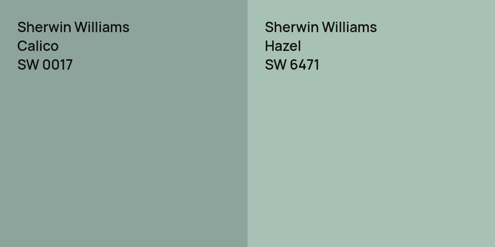 Sherwin Williams Calico vs. Sherwin Williams Hazel