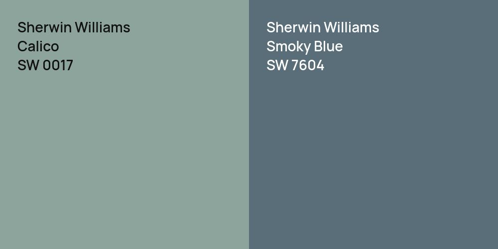 Sherwin Williams Calico vs. Sherwin Williams Smoky Blue