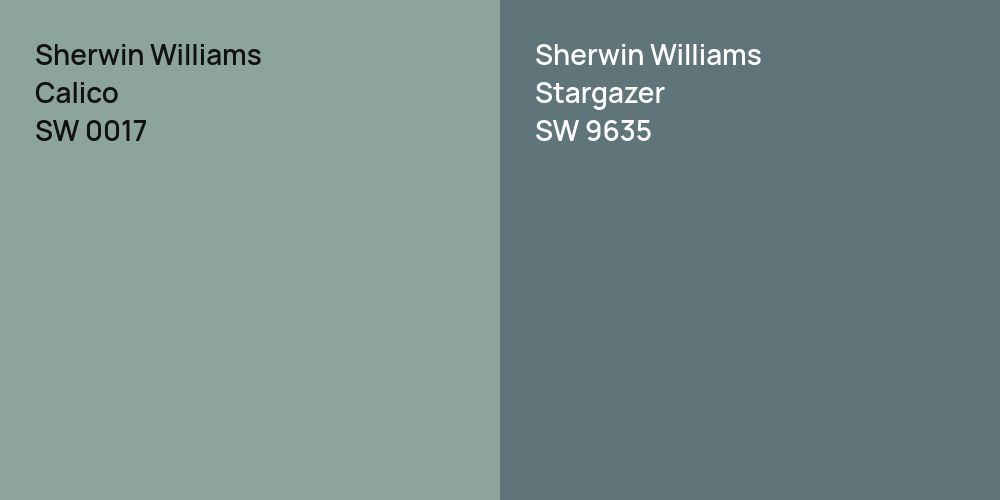 Sherwin Williams Calico vs. Sherwin Williams Stargazer