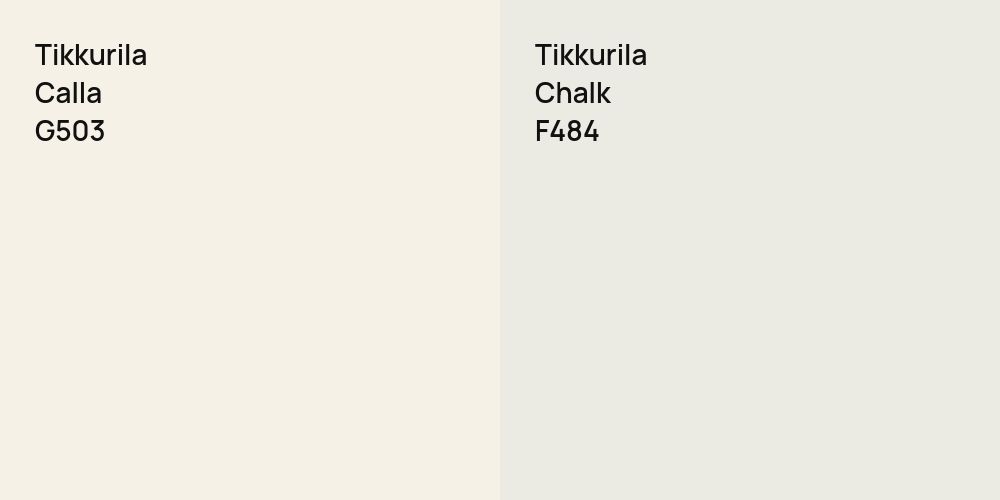 Tikkurila Calla vs. Tikkurila Chalk