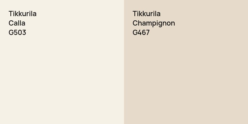 Tikkurila Calla vs. Tikkurila Champignon