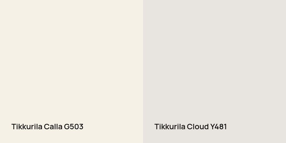 Tikkurila Calla vs. Tikkurila Cloud