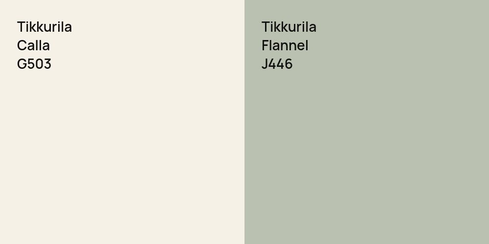 Tikkurila Calla vs. Tikkurila Flannel